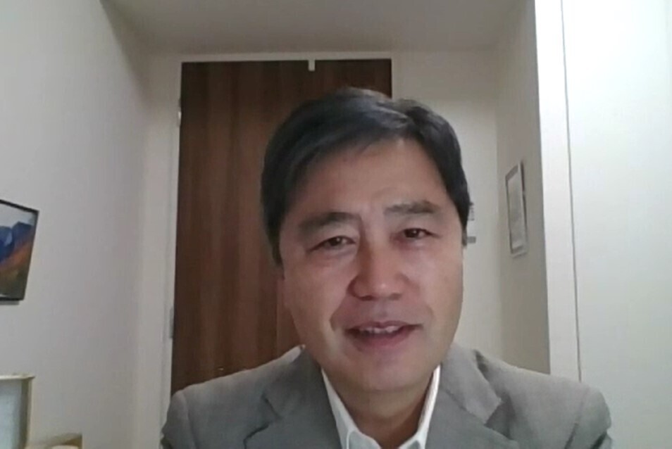 JCIE 毛受さんのインタビューの様子